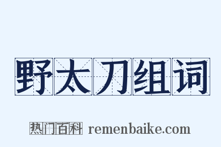 野太刀组词是什么意思的图片